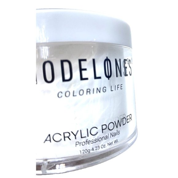 Modelones White Acrylic Powder -4.23oz/120G Professional Acrylic Nail Powder New - Picture 2 of 6